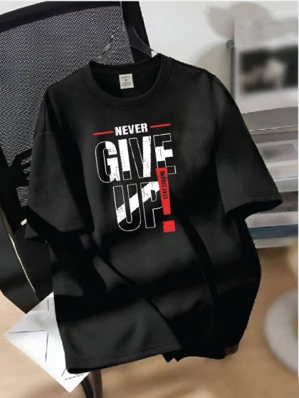 Drop Shoulder T-Shirt! (Never Give Up)